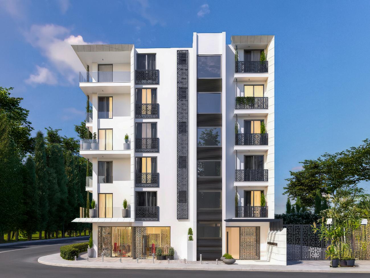 Modern apartment development at Inner City 3 in Paphos city centre